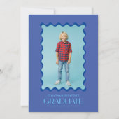 BlueS Photo 2025 Elementary Afstuderen Wavy Lijst Aankondiging (Voorkant)