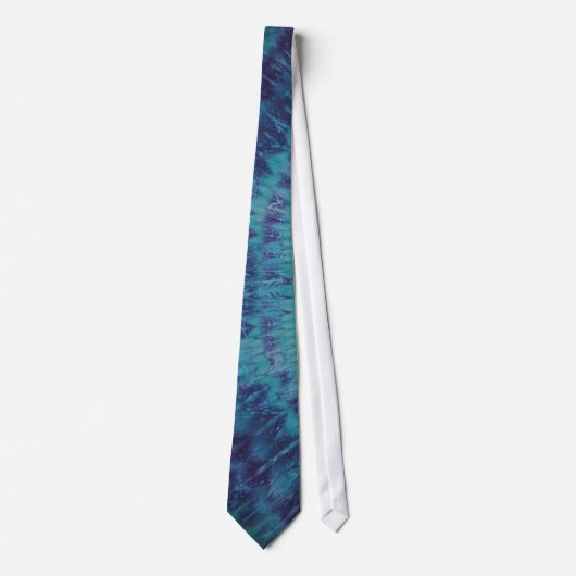 Blues & Purples Tie Dye Necktie Stropdas (Voorkant)