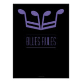 Blues Rules Glanzend Poster (Voorkant)