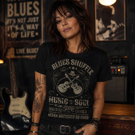 Blues Shuffle Muziek Uit De Ziel Voor Muzikanten T-shirt