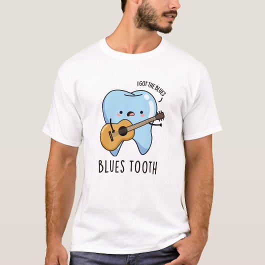 Blues Tooth Funny Dental Music Pun T-shirt (Voorkant)