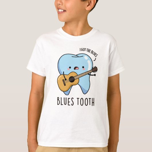 Blues Tooth Funny Dental Music Pun T-shirt (Voorkant)
