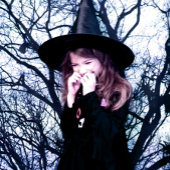 Blues Tree Shadows Forest tinten Wandkleed