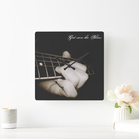 Blues Wall Clock Vierkante Klok (Huis)