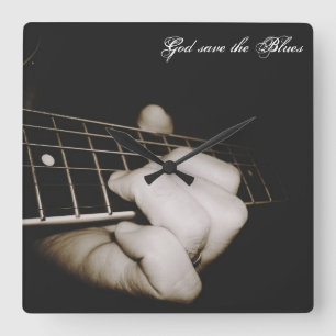 Blues Wall Clock Vierkante Klok