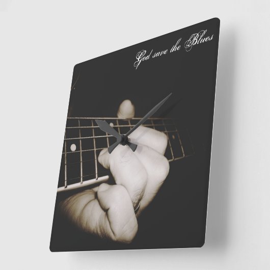 Blues Wall Clock Vierkante Klok (Hoek)