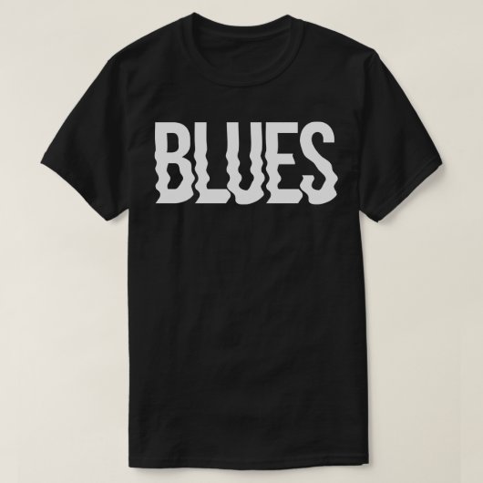 Blues Wavy T-shirt (Design voorkant)