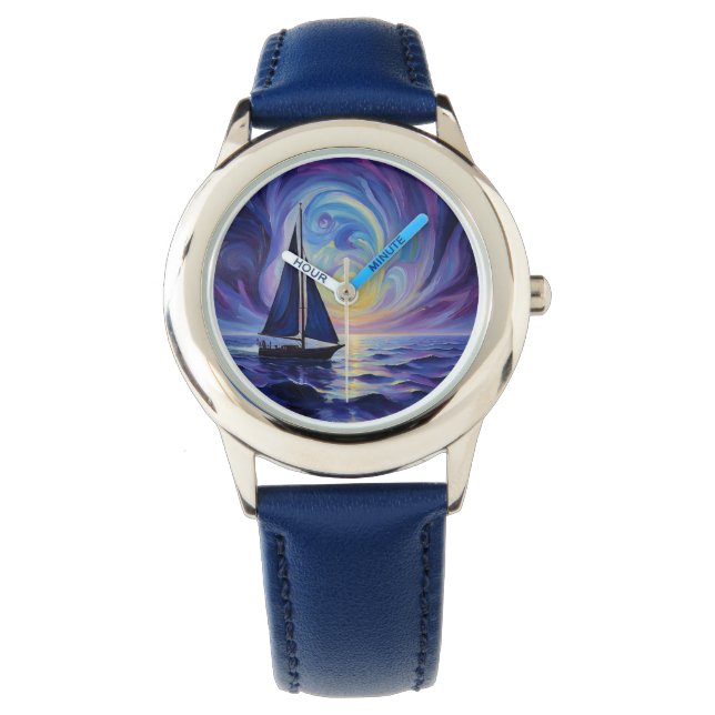 BlueSailBoat Horloge (Voorkant)