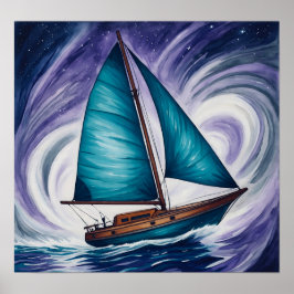 BlueSailBoat Poster