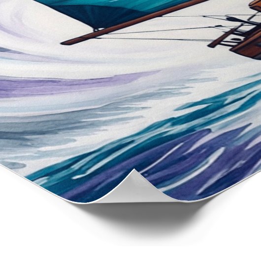 BlueSailBoat Poster (Hoek)