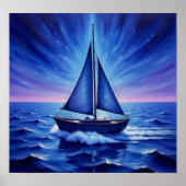 BlueSailBoat Poster (Voorkant)