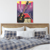 Bluesgitaar Canvas Afdruk (Insitu (Slaapkamer))