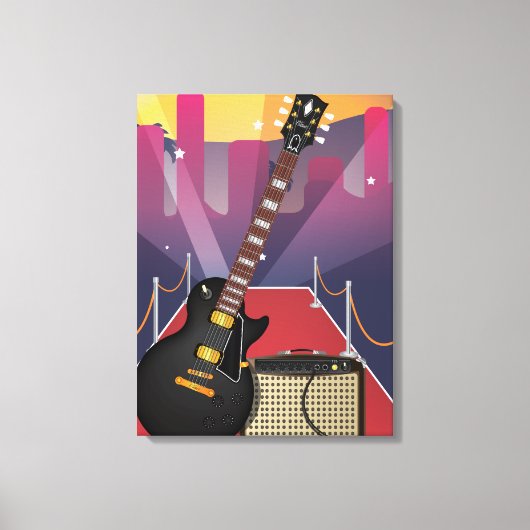 Bluesgitaar Canvas Afdruk (Voorkant)