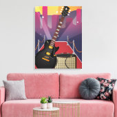 Bluesgitaar Canvas Afdruk (Insitu (Woonkamer))
