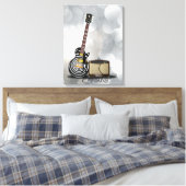 Bluesgitaar Canvas Afdruk (Insitu (Slaapkamer))