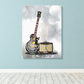Bluesgitaar Canvas Afdruk (Insitu (Houten vloer))