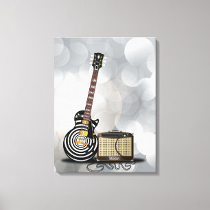 Bluesgitaar Canvas Afdruk