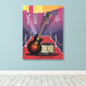 Bluesgitaar Canvas Afdruk (Insitu (Houten vloer))