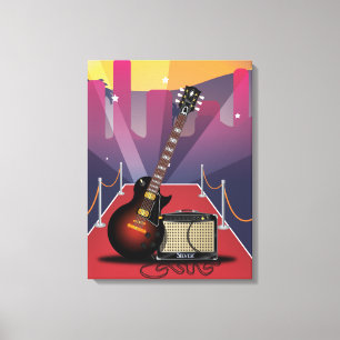 Bluesgitaar Canvas Afdruk