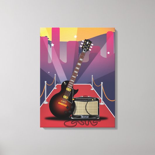 Bluesgitaar Canvas Afdruk (Voorkant)