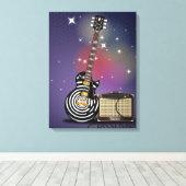 Bluesgitaar Canvas Afdruk (Insitu (Houten vloer))