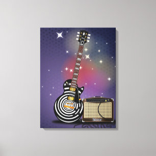 Bluesgitaar Canvas Afdruk