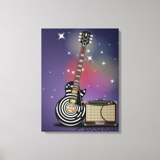 Bluesgitaar Canvas Afdruk (Voorkant)