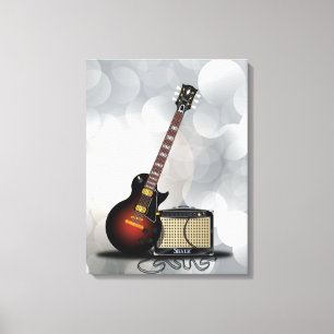 Bluesgitaar Canvas Afdruk