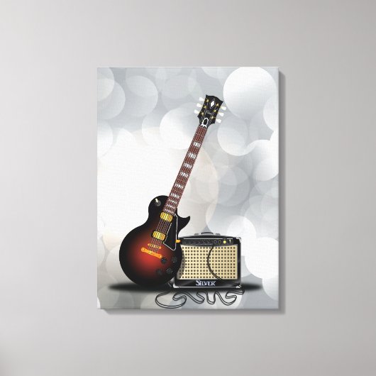 Bluesgitaar Canvas Afdruk (Voorkant)