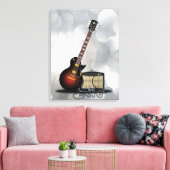 Bluesgitaar Canvas Afdruk (Insitu (Woonkamer))