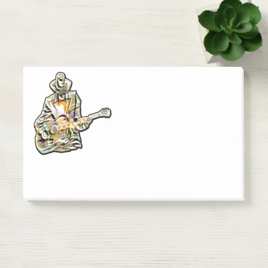 Bluesgitarist – Voel de Muziek Kunst Post-it® Notes (Kantoor)