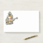 Bluesgitarist – Voel de Muziek Kunst Post-it® Notes (Op bureau)