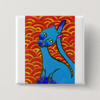 BlueSiamese Vierkante Button 5,1 Cm