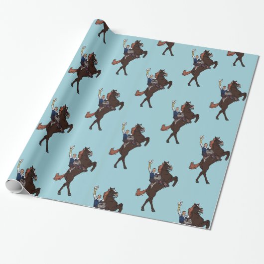 BlueSky Gene, de cowboy Cadeaupapier (Uitgerold)