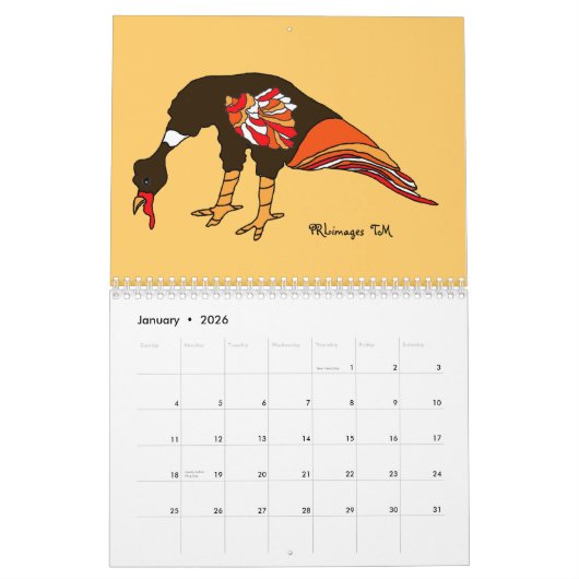 BlueSky Turkeys 2013 Agenda Kalender (Jan 2026)