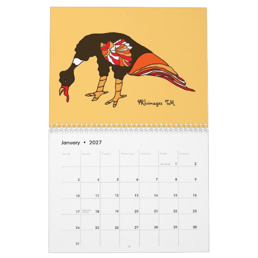 BlueSky Turkeys 2013 Agenda Kalender (Jan 2027)