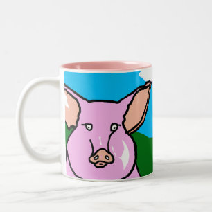 BlueSkyPigs-Mok Tweekleurige Koffiemok