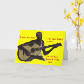 bluesman Ik juffrouw mijn Baby vriendje man Kaart (Gele Bloem)