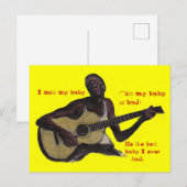 bluesman Ik Mis Mijn Baby vriendje man man Briefkaart (Voorkant / Achterkant)