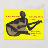 bluesman Ik Mis Mijn Baby vriendje man man Briefkaart (Voorkant)