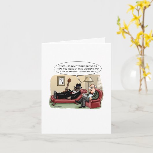 Bluesman in Therapie Kaart (Gele Bloem)