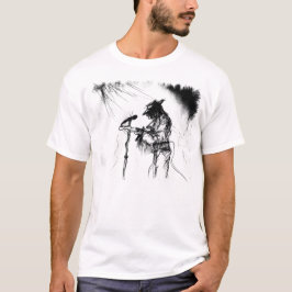 Bluesmuziek Live Band Gitaar Schets Kunst T-shirt