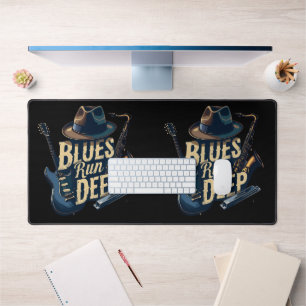 Bluesmuziek Retro Esthetiek Vintage Jazz Bureaumat