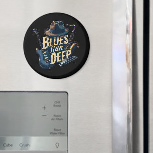 Bluesmuziek Retro Esthetiek Vintage Jazz Magneet