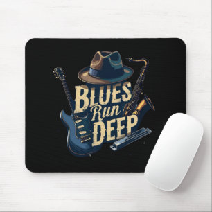 Bluesmuziek Retro Esthetiek Vintage Jazz Muismat