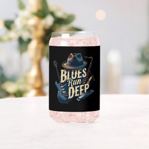 Bluesmuziek retro esthetische  jazz blikvorm glas