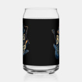 Bluesmuziek retro esthetische  jazz blikvorm glas (Rechts)