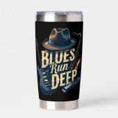 Bluesmuziek retro esthetische  jazz geïsoleerde drinkbeker (Voorkant)