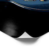 Bluesmuziek retro esthetische jazz perfect poster (Hoek)