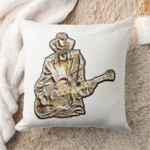 Bluesmuzikant met pet - Voel de muziek Kussen (Deken)